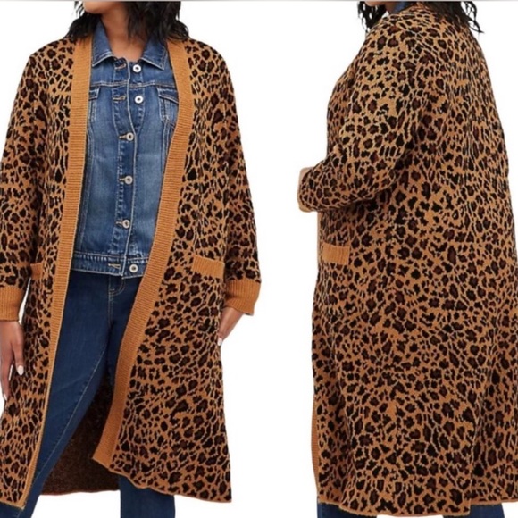 BUNDLE: J. Crew Knit Coatigan and Torrid Leopard Print Sweater Cardigan - 2X - Picture 2 of 12